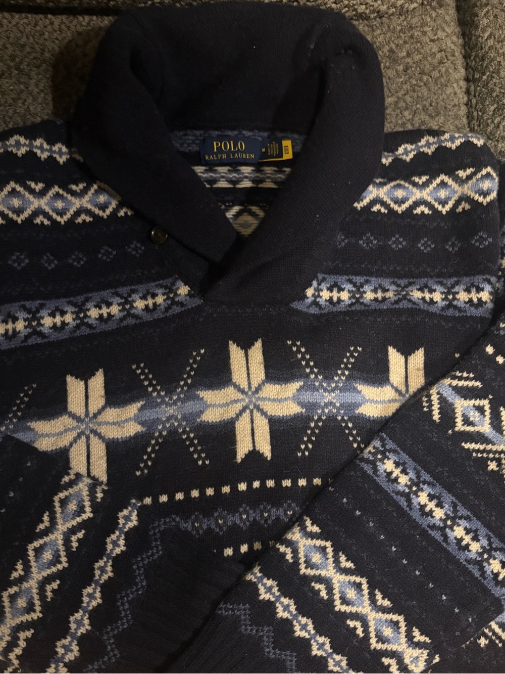 Polo Ralph Lauren shawl collar wool sweater